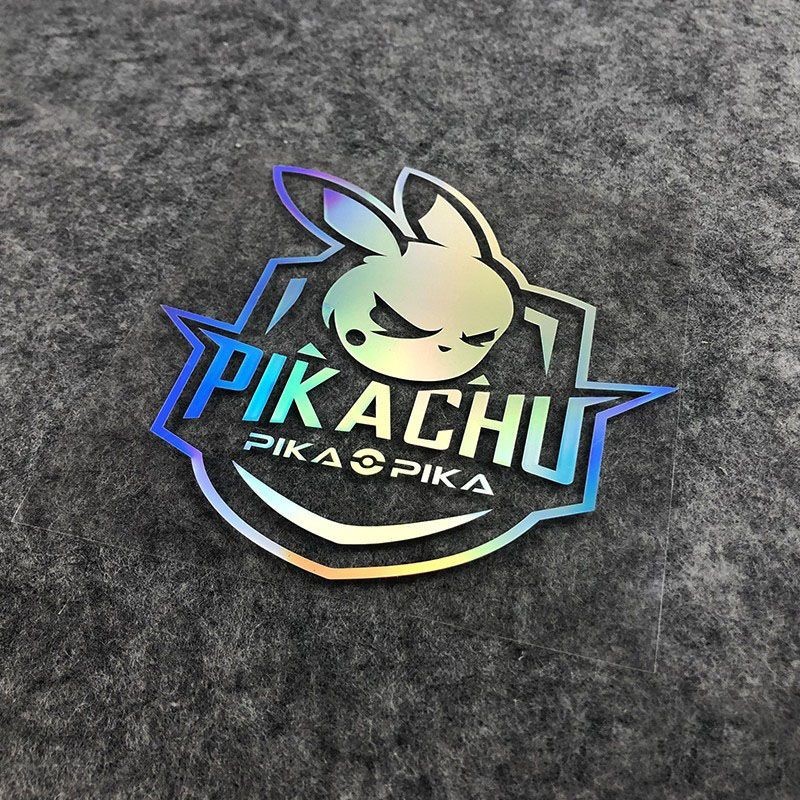 Angry Explosion Pikachu Motorcycle Front Car Electric Vehicle Computer Sticker Bumper Cartoon Windsh