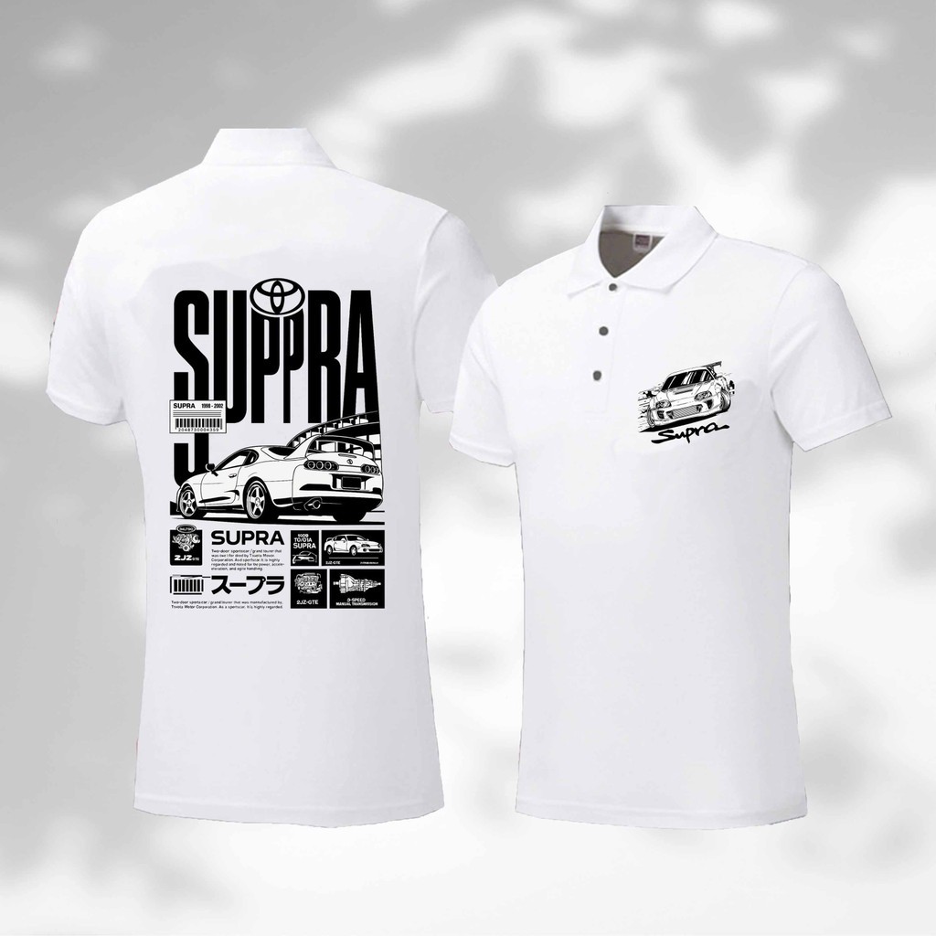 Toyota Supra Sport Polo Shirt | เสื้อโปโลแขนสั้น Toyota Supra สปอร์ตสำหรับผู้ใหญ่