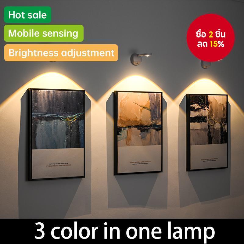 ไฟกลางคืน LED Motion Sensor พร้อมรีโมทคอนโทรลไร้สาย TYPE-C USB ชาร์จใหม่ได้