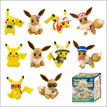TOMY Pokémon Lets Go Lets Go Pikachu Eevee Cross-Dressing Figure Box Egg