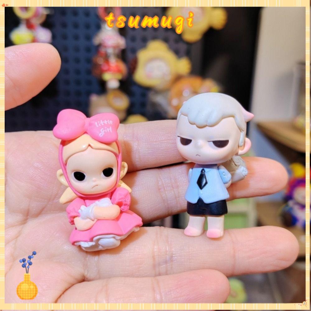 TSUMUGI อะนิเมะตัวเลขตุ๊กตา, Mini POPMART KUBO Breathing in Series เครื่องประดับ, การ์ตูน POPBEAN Zs