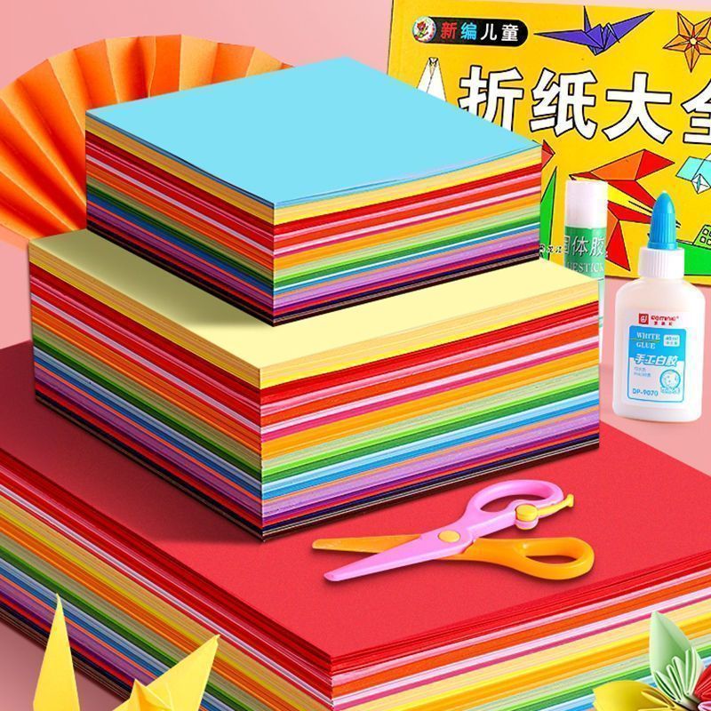 Origami Origami Origami Star พันกระดาษเครน Origami กระดาษสีกระดาษทําด้วยมือโรงเรียนอนุบาลนักเรียนชั้