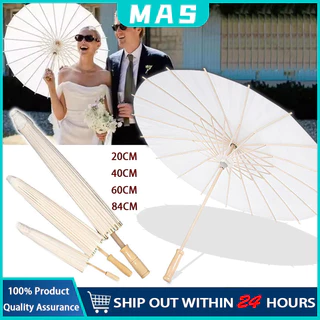 MAS 20/40/60/84CM Paper umbrella ร่มกระดาษ สไตล์จีนวินเทจ DIY สําหรับตกแต่งงานแต่งงาน ถ่ายรูป เต้นรํา