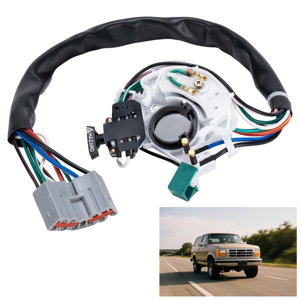 Rldym สวิตช์ไฟเลี้ยว E7TA13B302BA ใช้งานร่วมกับ Ford F-150 F-250 F-350 1987-1991, Bronco 1985-1991, 