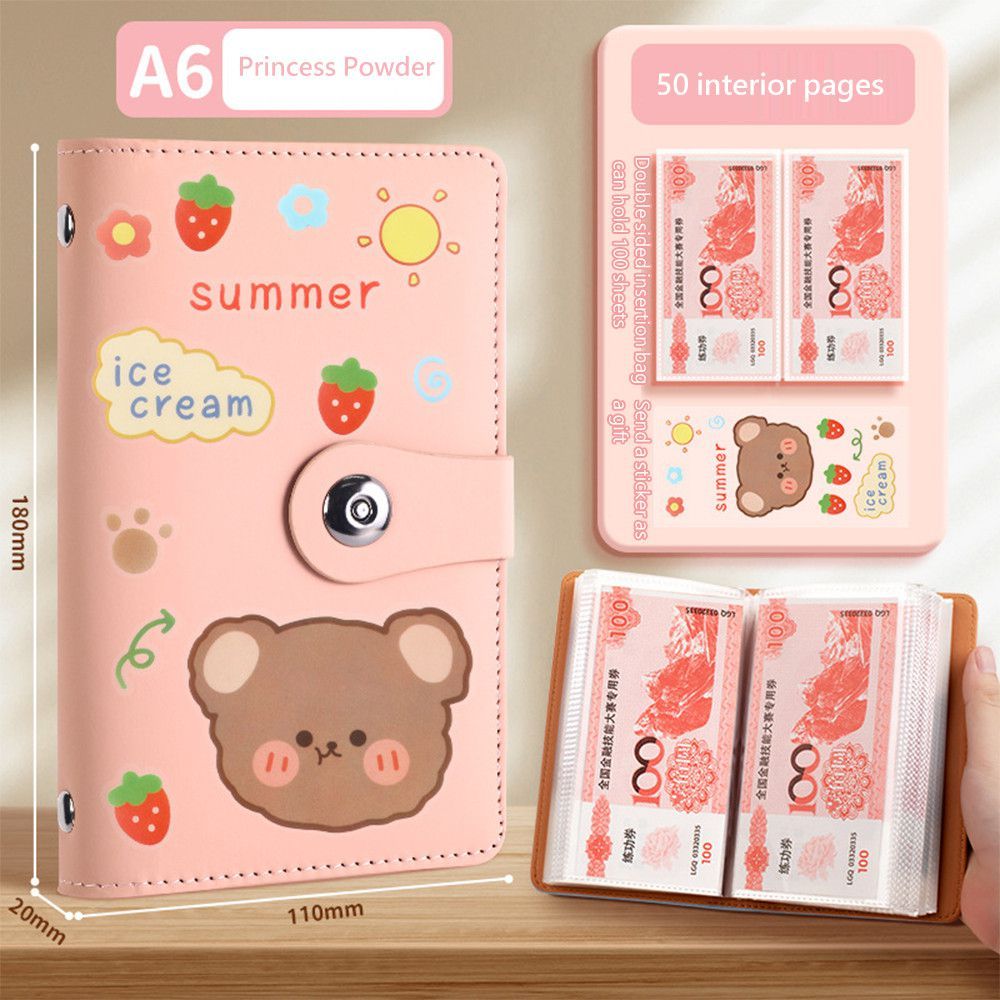 [COD] สมุดโน๊ตท้าทายการออมเงิน 100 วัน ลายการ์ตูน มัดจำ ฿1000 สมุดโน๊ตหนังนิ่ม 100 หน้า ความจุขนาดใหญ่ สมุดโน๊ตบันทึกรายรับรายจ่ายสร้างสรรค์ FortuneKey