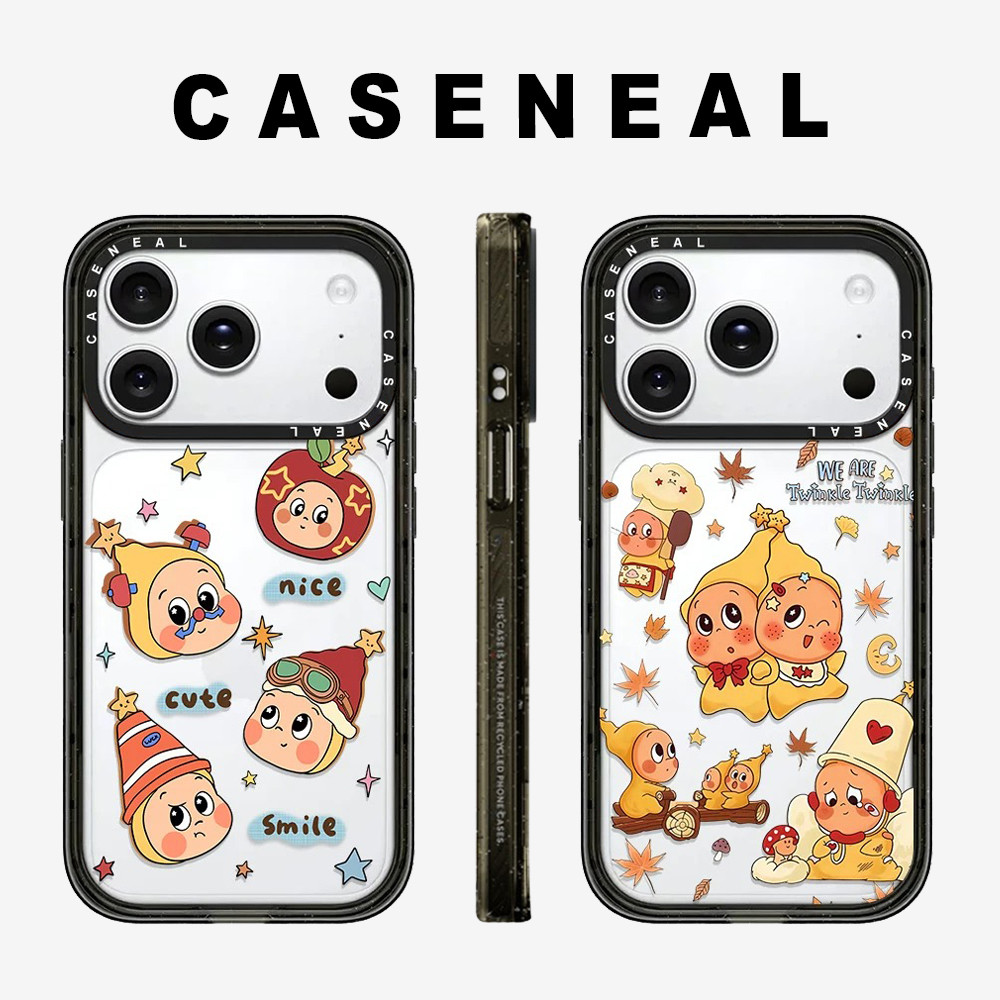 Drop proof glitter CASENEAL เคสโทรศัพท์โปร่งใสสําหรับ iPhone 17ProMax 17pro 17 16promax 16 15promax 14promax 13promax น่ารัก TWINKLE เคสแข็งอะคริลิค iPhone 13 กรณีคุณภาพสูง