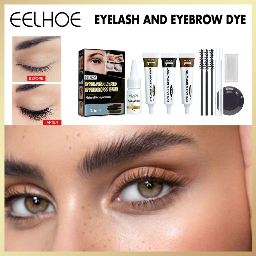 Eelhoe Eyelash and Eyebrow Tint ชุด 2 In 1 Eyebrow Eyelash Tint เจลชุด Professional Eyelash Eyebrow 