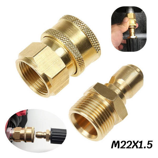 【สปอต COD】M22 X 1.5 mm ข้อต่อสวมเร็ว คอปเปอร์ สำหรับเครื่องอัดฉีดน้ำแรงดันสูง คอปเปอร์หน้าปั้ม-คอปเปอร์สำหรับ