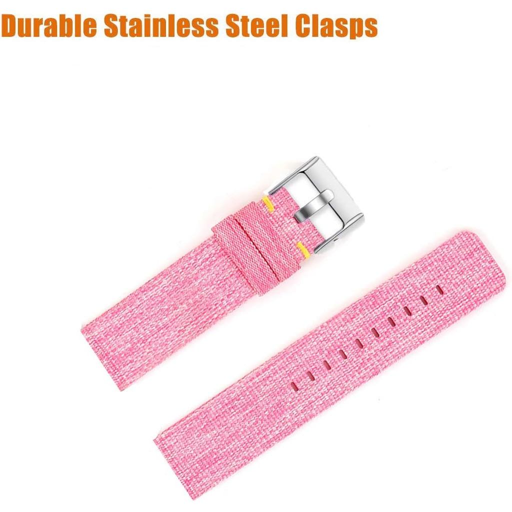 Lamshaw 22mm Breathable Nylon Woven Fabric Replacement Accessory Strap Compatible for TOOBUR, TEMINI