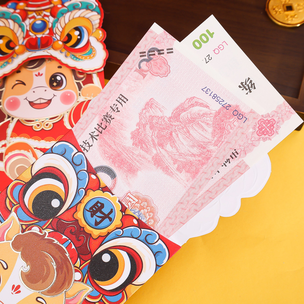 [บ้าน]-ชุดซองแดงปีม้า 2026 ดีไซน์การ์ตูนงานรื่นเริงพร้อมฟอยล์สีทอง, สต๊อกการ์ด อังเปา สําหรับของขวัญปีใหม่จันทรคติ - รูปที่ 6