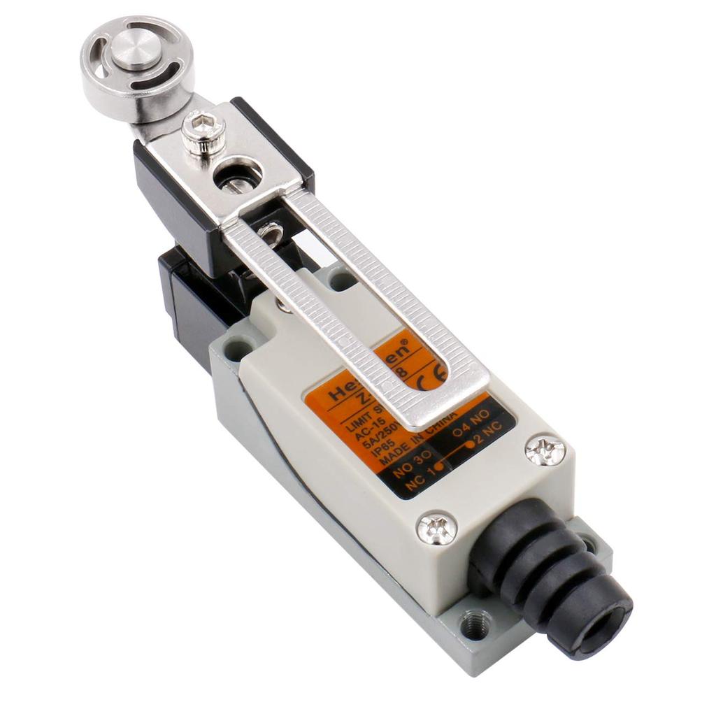 Heschen Limit Switch, Z-8/108, Roller Lever, 5A 250VAC, SPDT, Momentary, IP 65, สําหรับ CNC Mill Pla