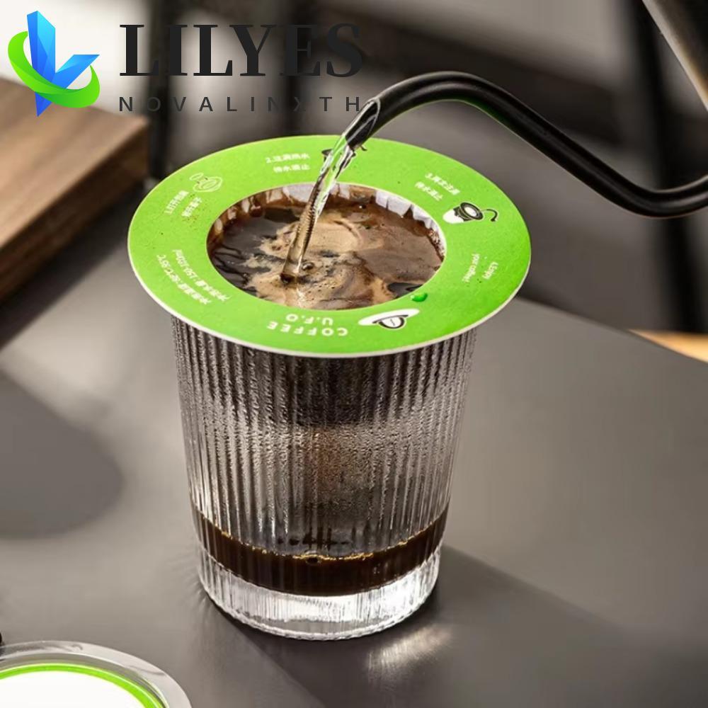 LILYES UFO กระดาษกรองกาแฟ, 9.5 ซม. Universal Hanging Ear Coffee Bag, สะดวกใช้แล้วทิ้ง Round Brew Cof
