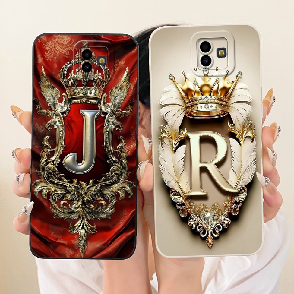 สําหรับ Samsung Galaxy J6 Plus กรณีแฟชั่นหรูหรา AZ ตัวอักษร 2D ทาสีเคสโทรศัพท์สําหรับ Samsung J6 + J