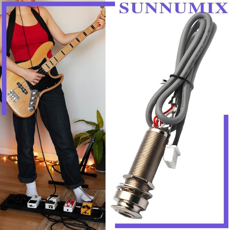 [Sunnimix] กีต้าร์โปร่งไฟฟ้า Endpin Output Jack Wire, Replaceers Bass Endpin Output Jack