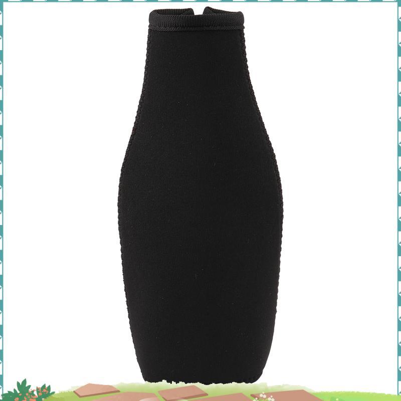 Super 6 Pack ขวดเบียร์ Cooler Sleeves Keep Drink Cold Zip-Up Neoprene ฉนวนแขนสีดํา