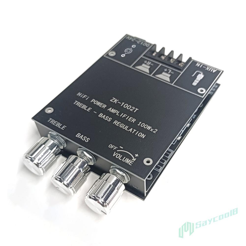 ZK-1002T เครื่องขยายเสียงที่รองรับบลูทูธ HIFI 2.0 ช่อง 100Wx2 ชุดโมดูล