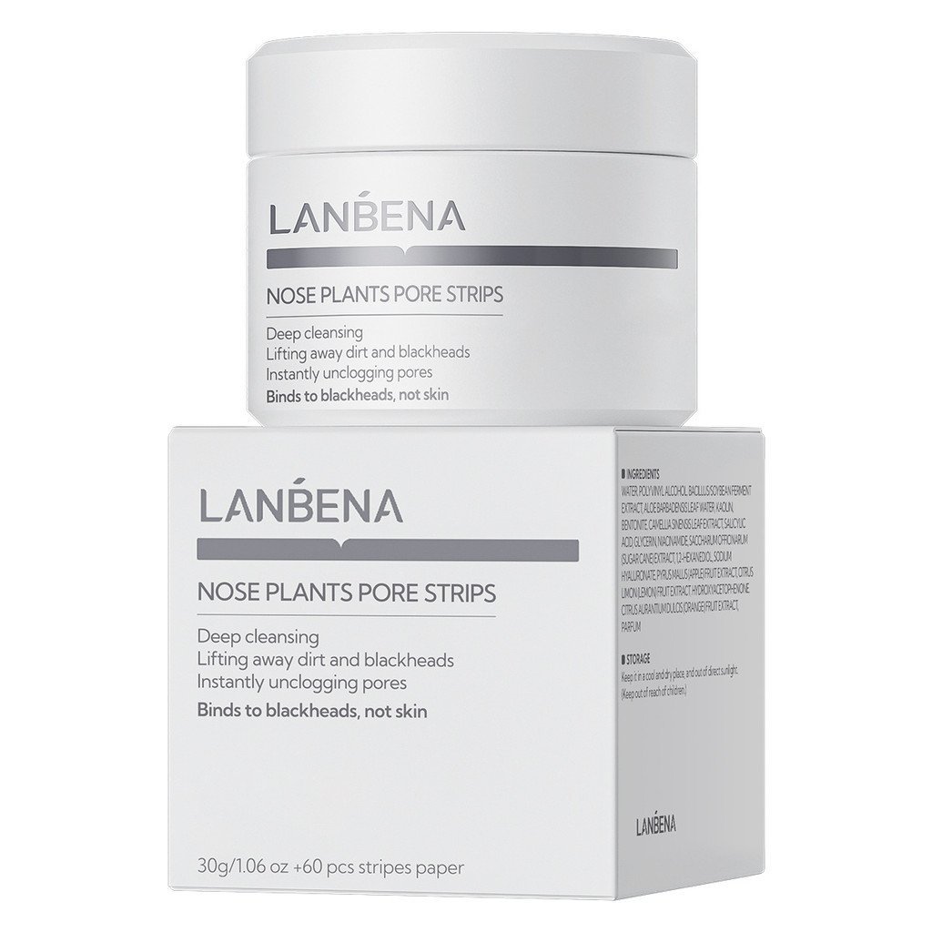 Blackhead Nasal Mask ครีมมาส์กจมูก LANBENA พร้อมสต็อกดูดสิวหัวดําพร้อมกระดาษแผ่นฉีก 6030g D0BC