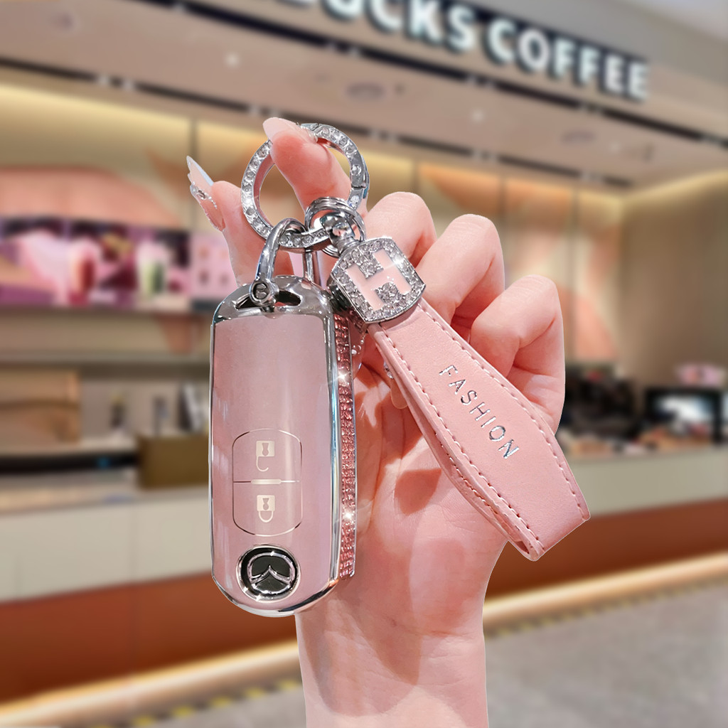 Mazda เคสกุญแจรีโมทรถยนต์ สําหรับ Mazda 2 Mazda 3 Mazda 4 6 CX3 CX4 CX5 CX9 ของแต่งรถยนต์ พวงกุญแจ