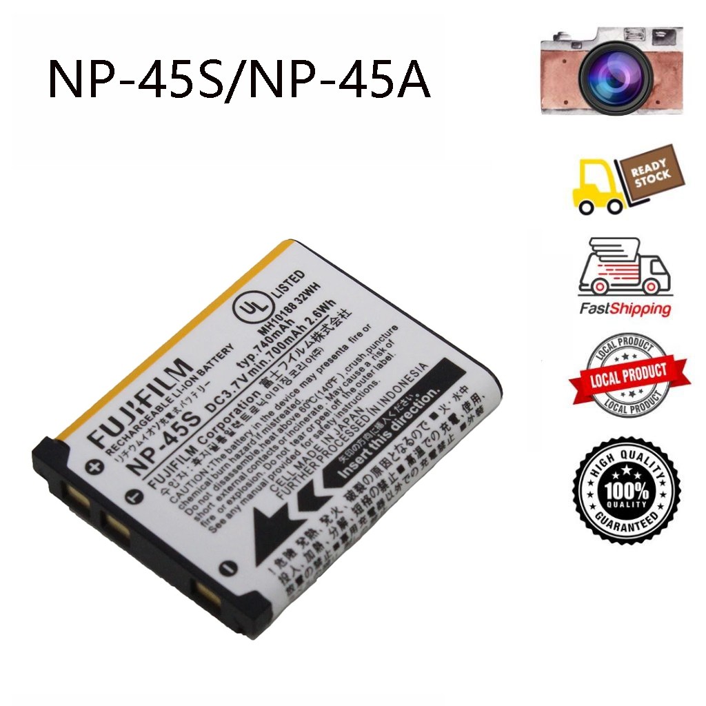 100% ของแท้ FUJIFILM NP-45S NP-45A NP-45 for FinePix J10, J12,T500,XP10...