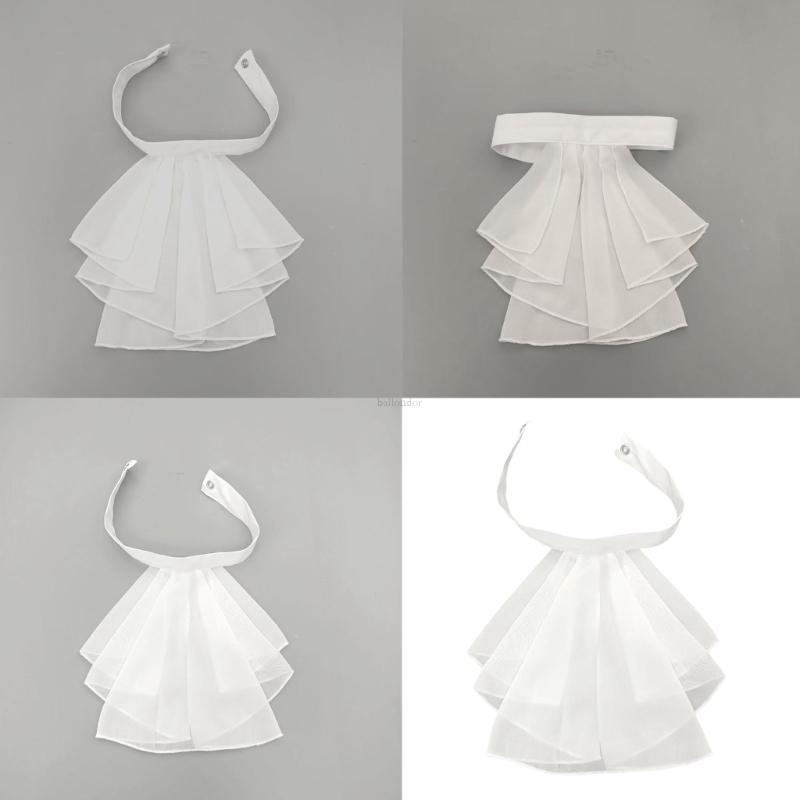 BA Ruffle Jabot Collar Choker Collar สําหรับการแสดงบนเวทีจัดแต่งทรงผมและคอสเพลย์