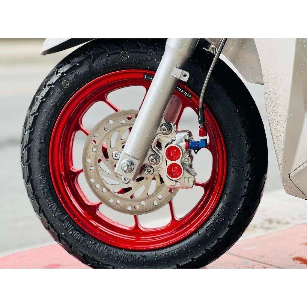 ⚡ปั้ม8.1CNC+ผ้าเบรคทองแดง✅งานCNCพร้อมขาจับแถมน็อต W125R/S/บังลม/W110i/LED/W125LED/Sonic/FINOจานเดิม/FINOจาน220#ปั้ม81CNC - รูปที่ 2