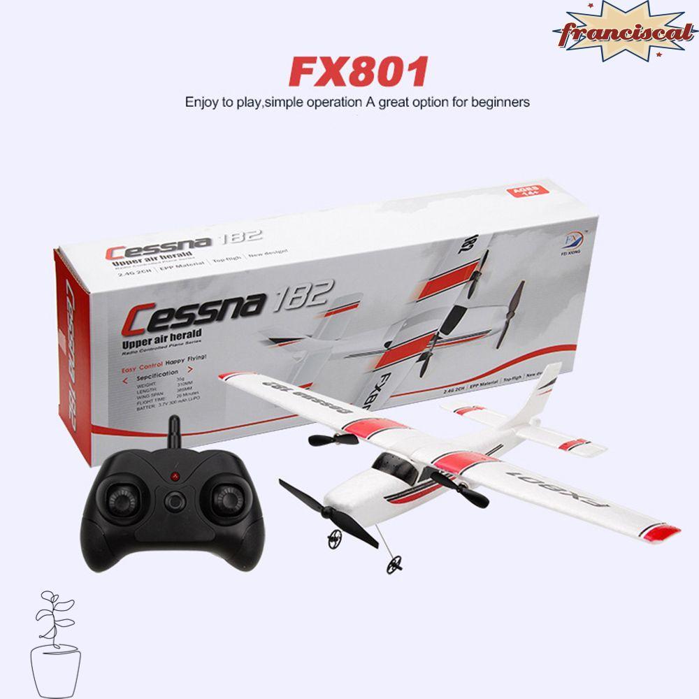 FRANCISCAL สําหรับ Cessna 182 FX801 เครื่องบินของเล่น 2CH ปีกคงที่เด็กของขวัญ 2.4G Controller RC เคร