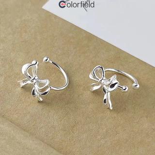 Colorfield 1 คู่ ต่างหูแบบหนีบ ริบบิ้นโบว์ ไม่เจาะ ฝรั่งเศส ระดับไฮเอนด์ เครื่องประดับแฟชั่น สำหรับผู้หญิง-COD💖