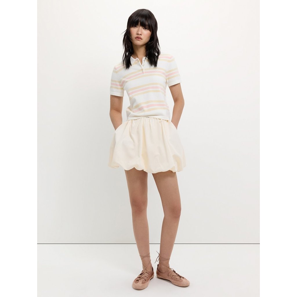 [Pomelo] เสื้อโปโลลายทาง / Striped Polo Top — صورة 6