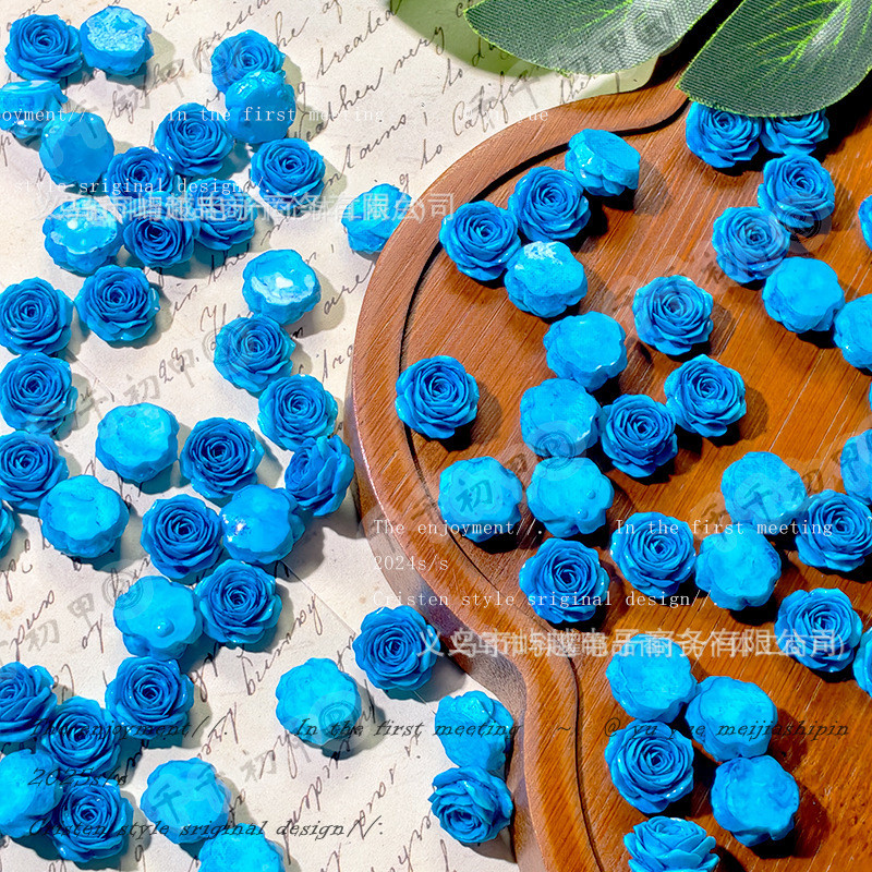 สไตล์ใหม่ Tie-Dye Love Rose อุปกรณ์ทําเล็บสามมิติกาวนุ่มหวานทําด้วยมือ diy อุปกรณ์ตกแต่งเล็บ [50 ชิ้น] - รูปที่ 6