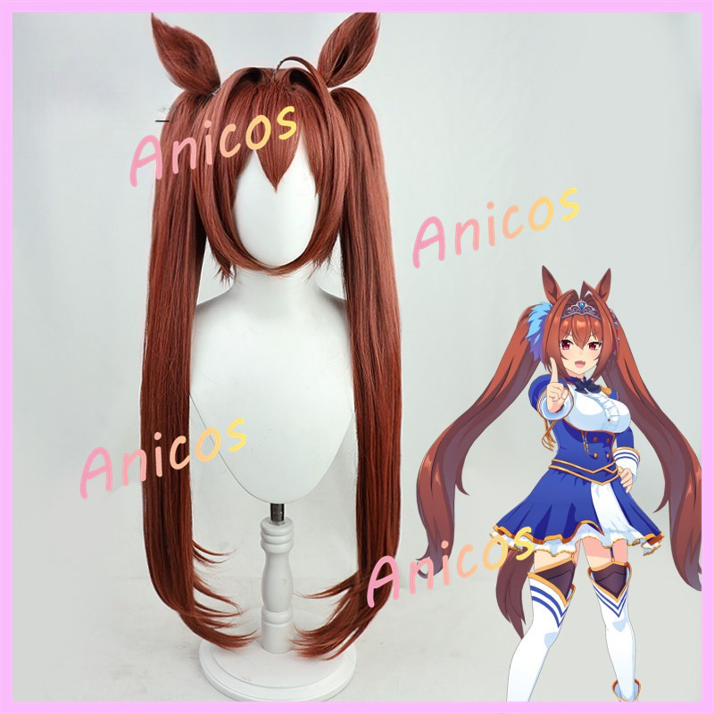 วิกผมและอุปกรณ์ตกแต่ง Uma Musume Derby Daiwa Scarlet สำหรับคอสเพลย์
