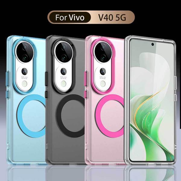 เคส y200 5g เคส vivo y200 5g เหมาะสําหรับ vivo V40 5G เคสโทรศัพท์ vivo V40 5G Frosted Magnetic Shock