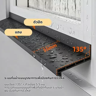 【พร้อมส่งจากไทย】แผ่นกั้นน้ำฝนหน้าต่าง ป้องกันน้ำฝนกระเซ็นเข้าบ้านทางหน้าต่าง สำหรับบานเลื่อน ลมแรง ติดตั้งง่าย