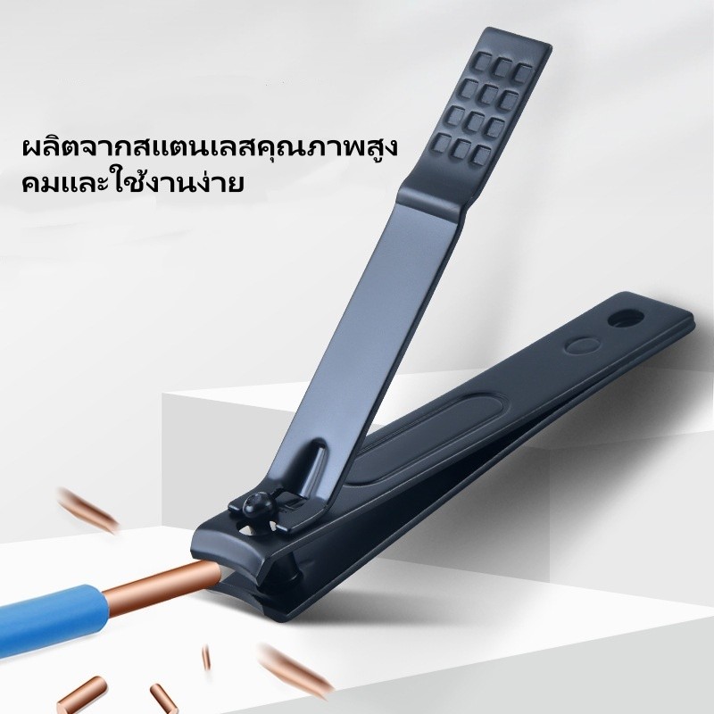 กรรไกรตัดเล็บหัวแหลม กรรไกรตัดเล็บปากเฉียง กรรไกรตัดเล็บมือเล็บเท้า คมมาก วัสดุสแตนเลส - รูปที่ 5