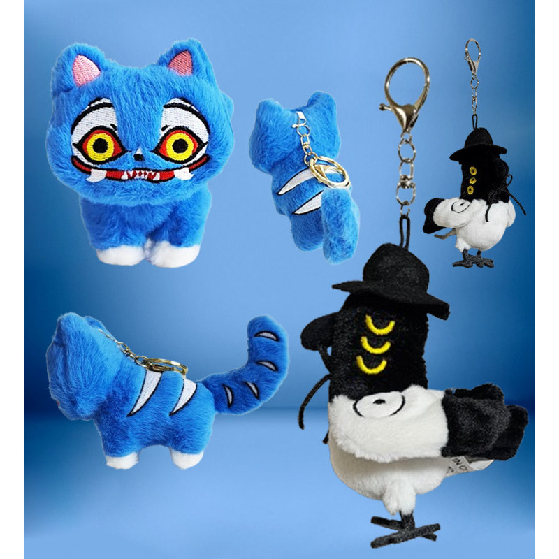 KPOP Demon Hunters Tiger & Magpie Plush Keyring | Korean Style Mascot | Bag Charm | Cute Soft Doll