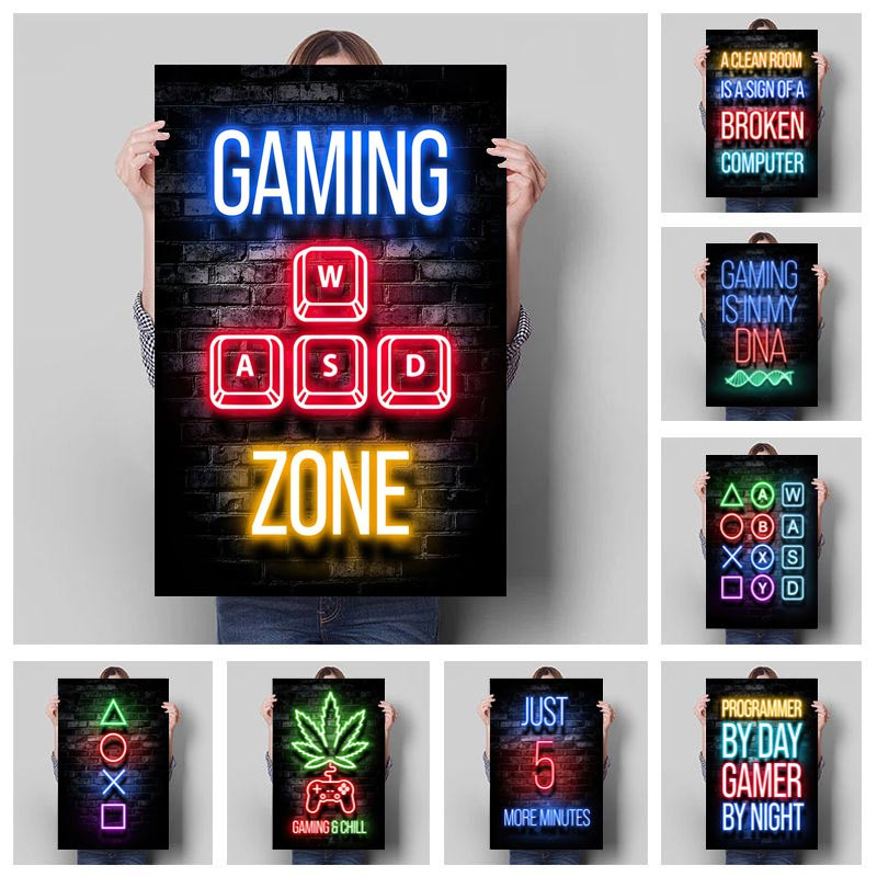 Astrdecor Gamer ผนังห้องนอน Aesthetic Room Decor