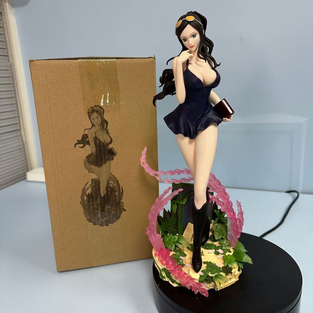 [DW] One Piece Nico Robin Resonance 34cm Statue, Sexy Mini Skirt Figure Collection Model