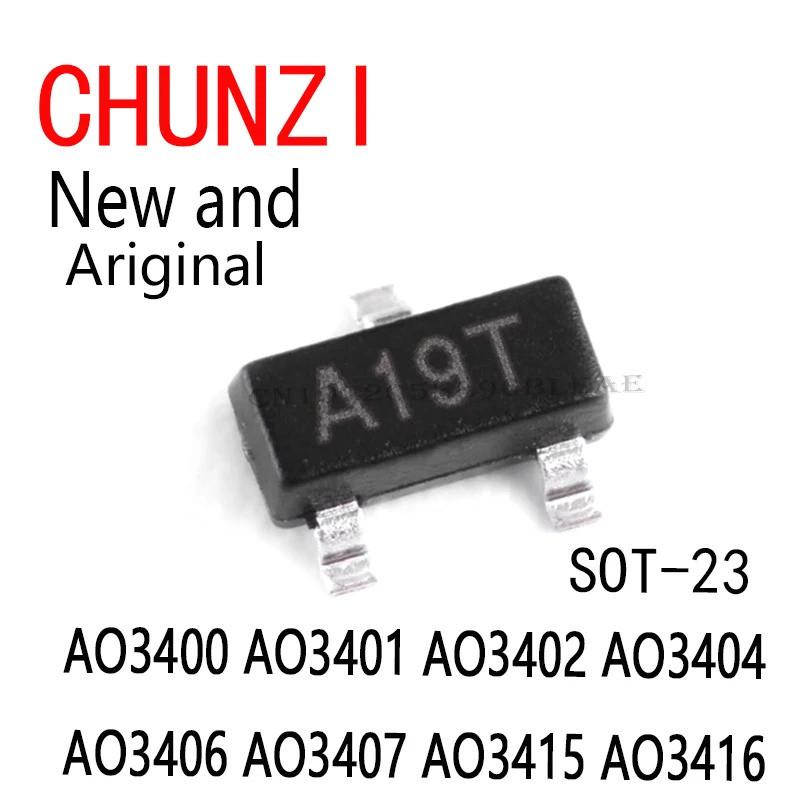 50PCS ใหม่และต้นฉบับ SMD AO3400A A09T MOSFET SOT-23 AO3400 AO3402 AO3404 AO3406 AO3407 AO3415 AO3416