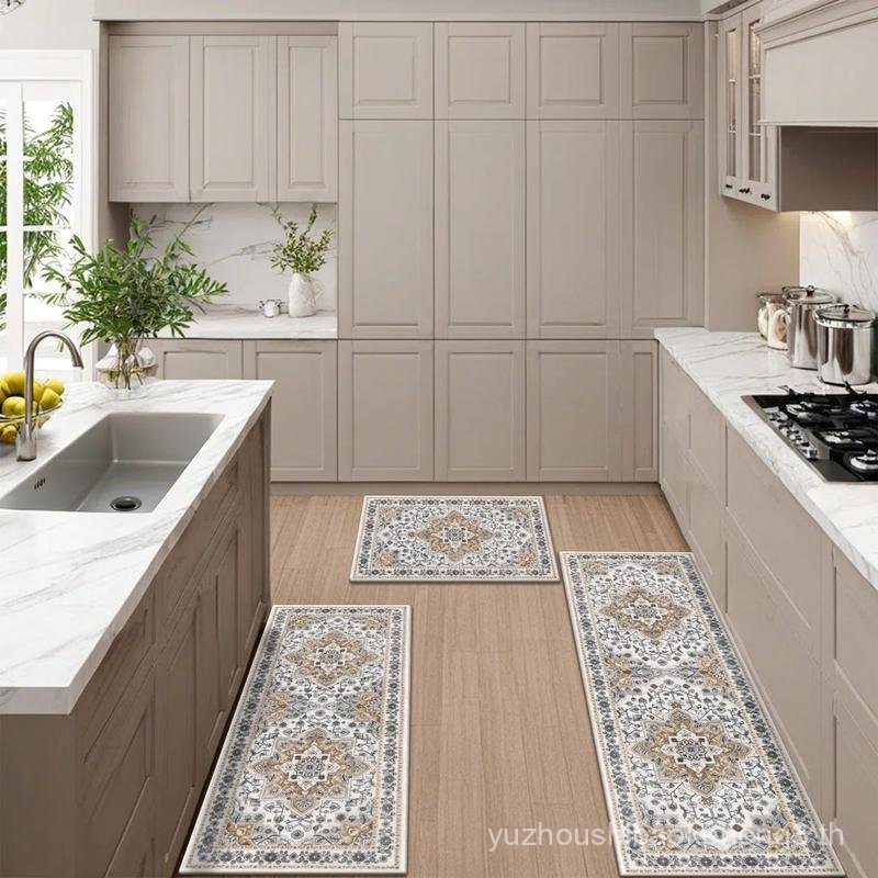 [SeptemberRestock] HEBE Washable Farmhouse Kitchen Rugs Sets of 3 Non Slip Washable Kitchen Rugs and