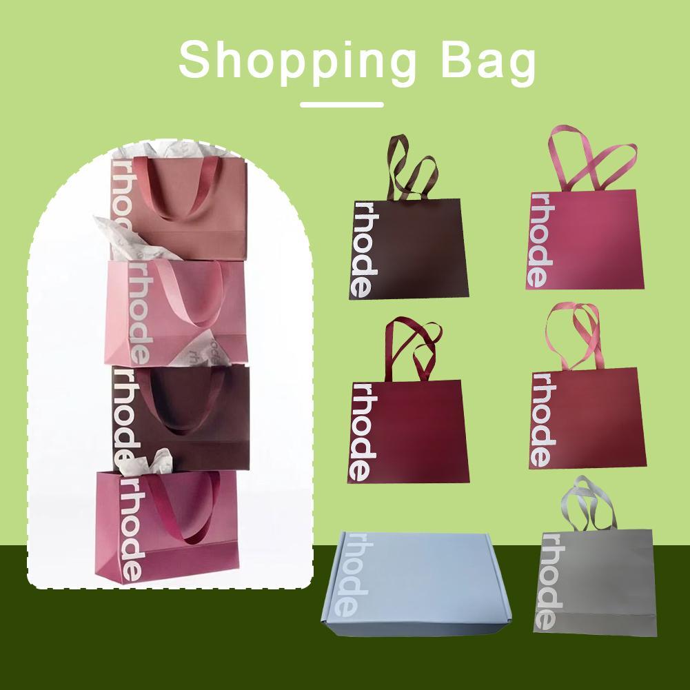 Rhode กระเป๋าช้อปปิ้งแบบพกพา Diy Graffiti Aesthetic สติ๊กเกอร์ T0y2