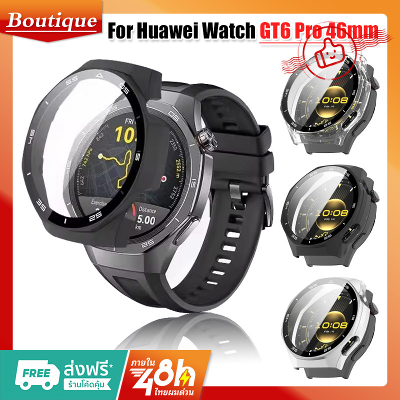 สำหรับ Huawei Watch GT 6 pro 46 มม.Case PC Full Cover + ฟิล์มกระจกนิรภัย Hard Case สําหรับ GT6 Pro ปลอก อุปกรณ์เสริม