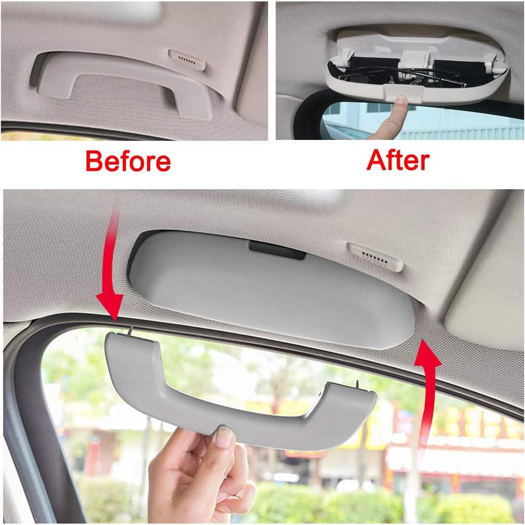 Sunglasses Holder for BMW 1 3 5 6 7 X3 X5 X7 Series,Glasses Case Storage Box Replace for Driver Side
