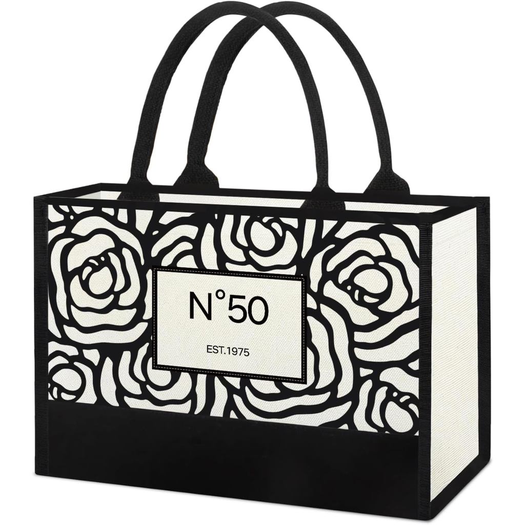 30th/40th/50th/60th/70th/80th Birthday Gifts for Women Her, Birthday Decoration Canvas Tote Bag Pres