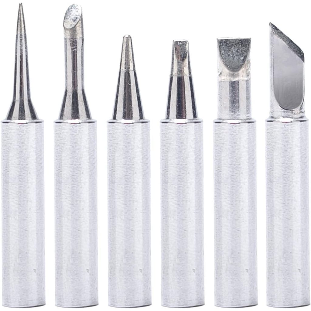 YIHUA #1401 Soldering Iron Tips Set (6PCS) Long-Life Type for YIHUA 926LED-III(110W,Red), 939D+ III 
