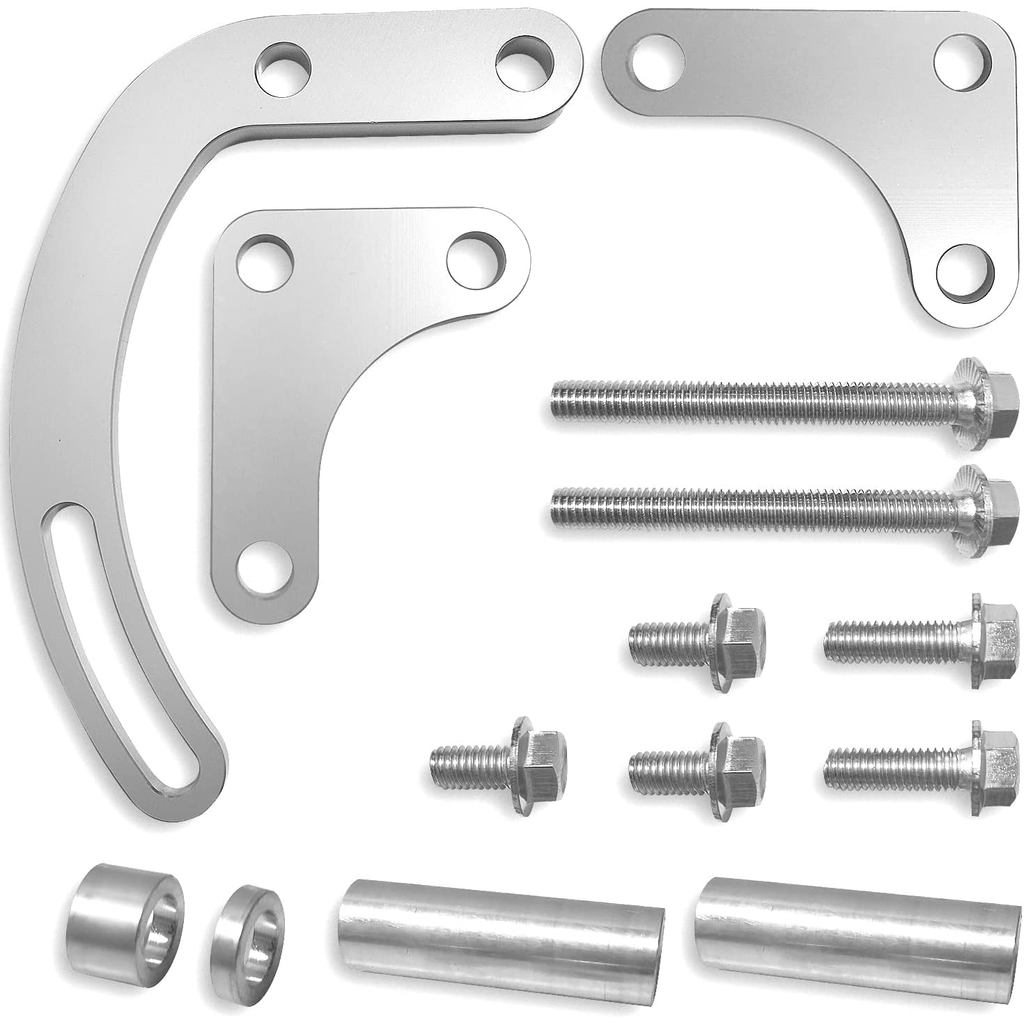 Baiann SBC Power Steering Pump Bracket 350 V-Belt Slotted Adjustable LWP 305 327 383 5.0L 5.7L V8 Co