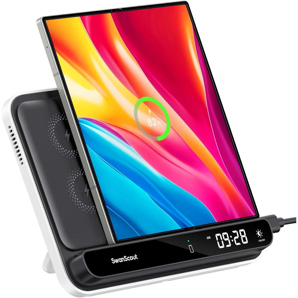 Fast Wireless Charging Station for Google 9 Pro Fold/Pixel Fold/8 Pro/8a/7 & Samsung Galaxy Z Fold 6