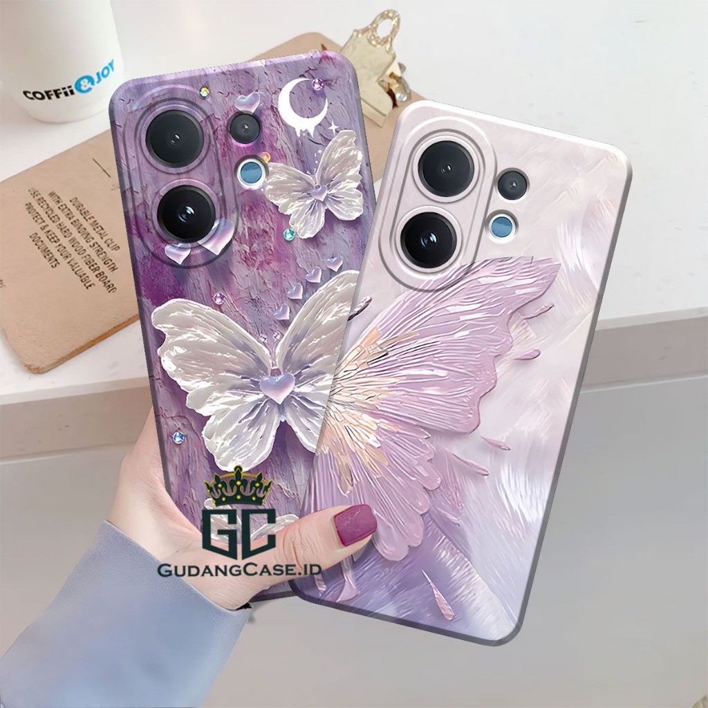 เคส HP Vivo V60 / V50 / V50 Pro / V40 / V40 Pro / V30 / V30 Pro / V30E Butterfly Kekenian