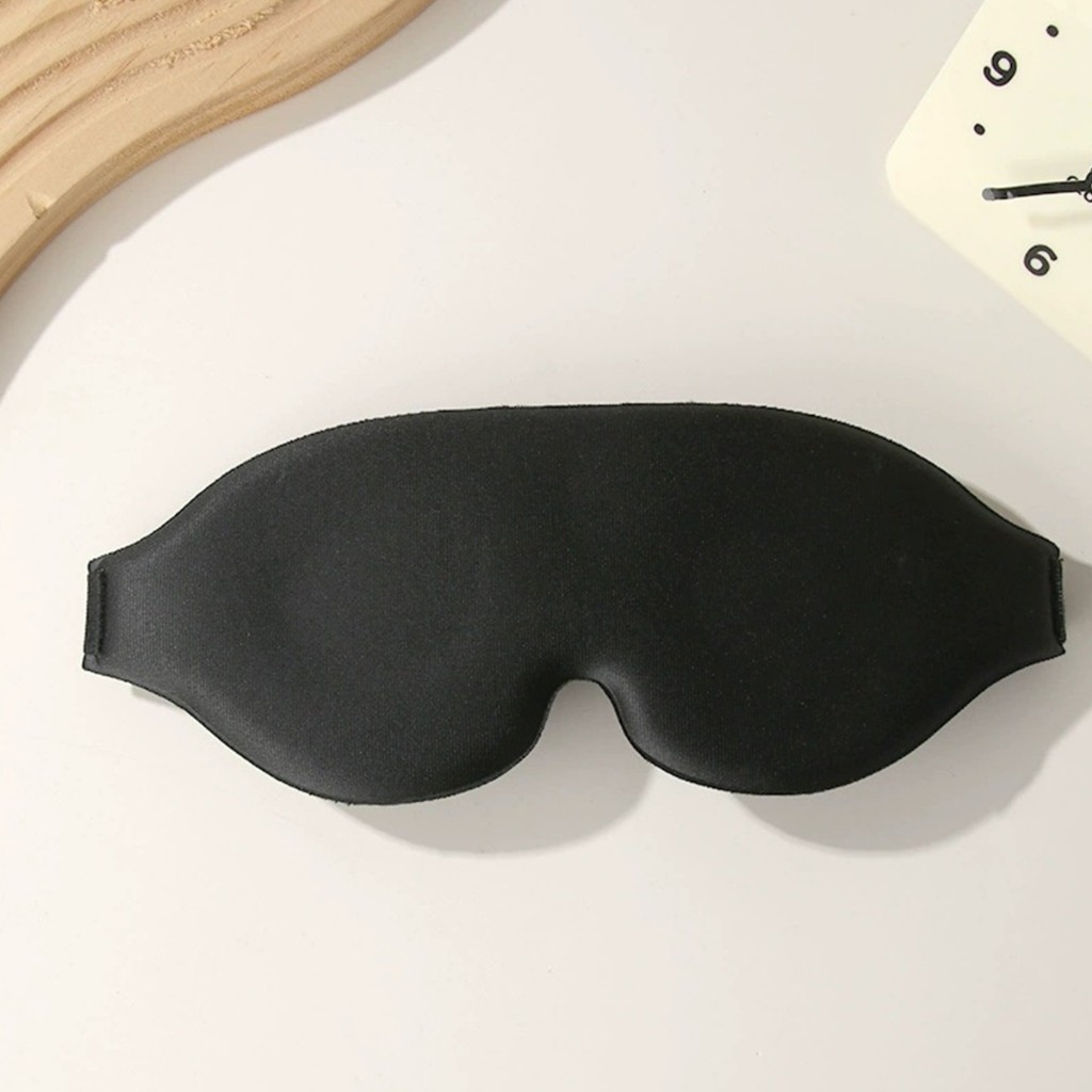 ZEZA หน้ากากปิดตานอนหลับ แบบนุ่ม 3D สีดำ ผ้าปิดตานอน แบบพกพา นุ่มสบาย Sleeping Eyeshade - รูปที่ 6