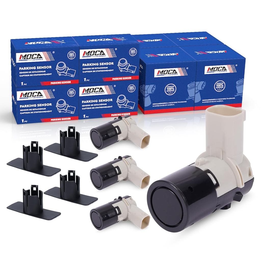 MOCA 4X Parking Assist Sensor & 4X Retainer Holder เหมาะสําหรับ BMW 2002-2007 525i E39/E60, 2007-200