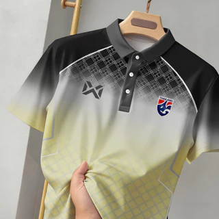 เสื้อโปโลชายสไตล์มัดย้อมไทย แห้งไว ระบายอากาศดี เหมาะสำหรับทุกคน