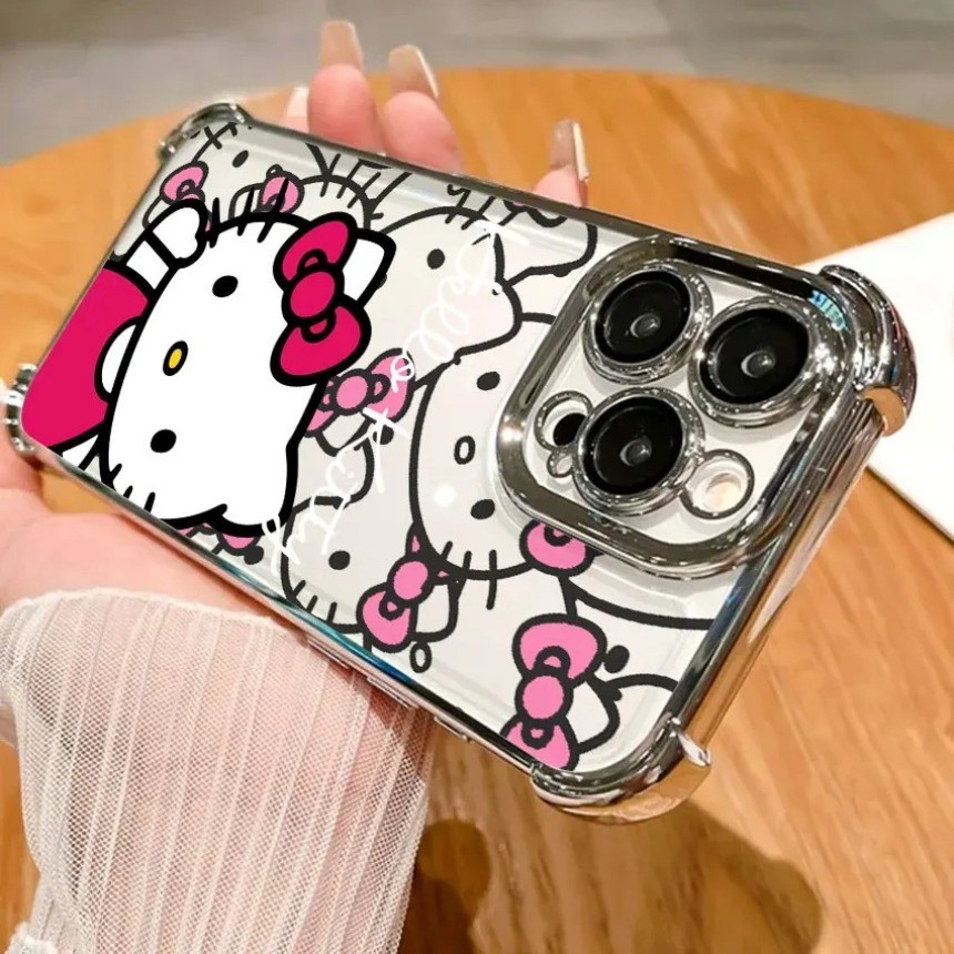 สําหรับVivo Y31 Y21D Y35 Y76 Y77 Y78 Y36 Y27S Y18 Y28 Y29 Y04 Y29S Y400 Proเคสโทรศัพท์สี่มุมถุงลมนิรภัยAnti fall soft Kawaii Hello Kitty Cat Cover ราคา ถูกที่สุด ดีลบีเคเค